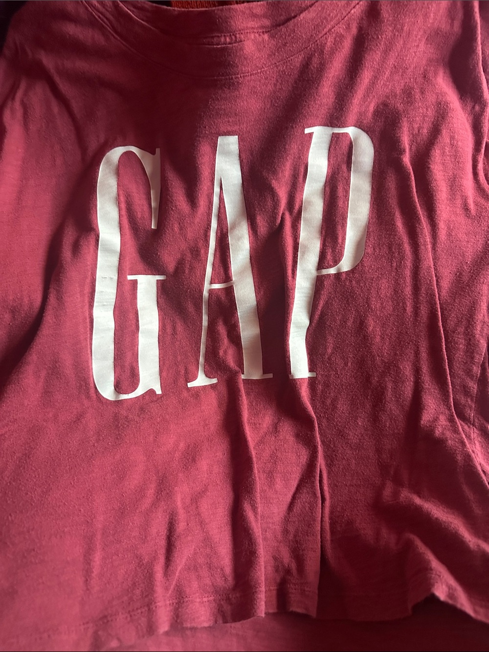 GAP Red-Pink Logo Short Sleeve Tee